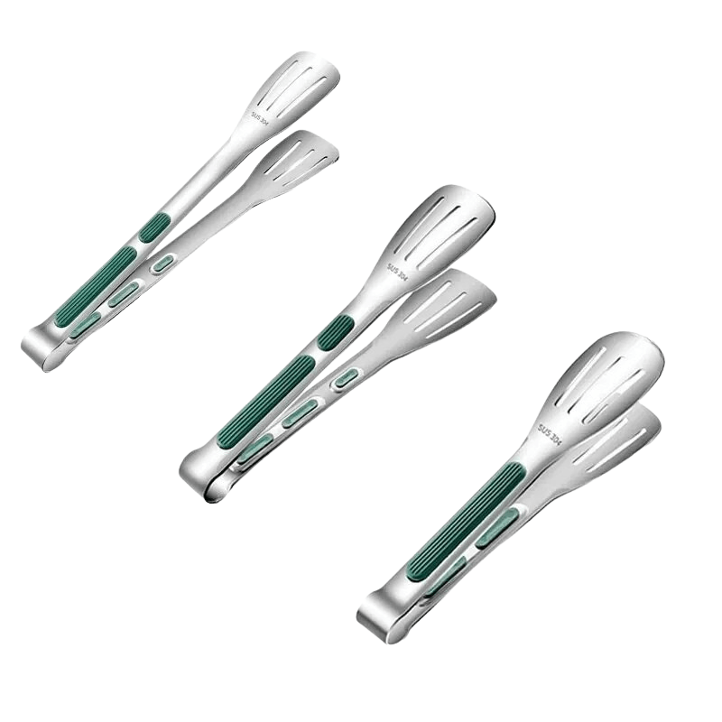GripSure Kaymaz Paslanmaz Çelik Maşa Et, Salata, Ekmek İçin Ev Aşçıları
