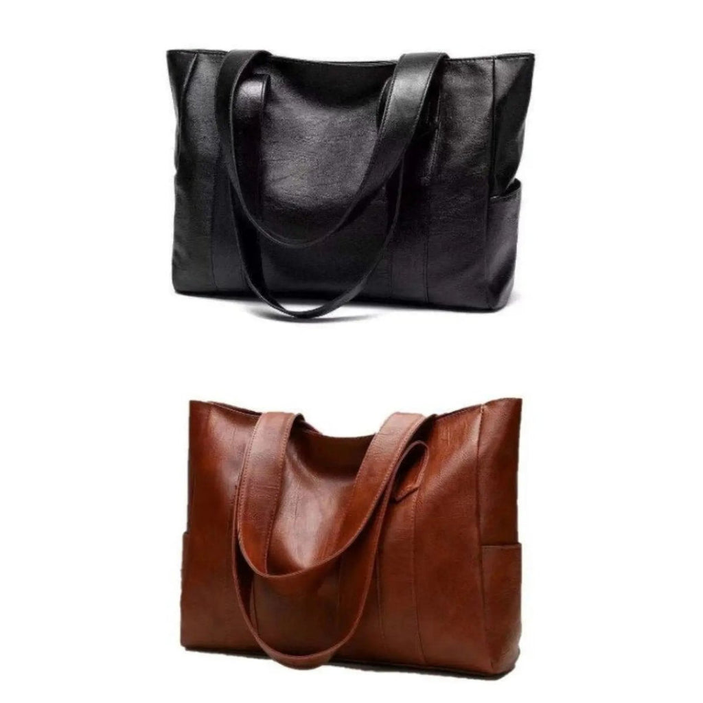 Shoulder Bag In Genuine Leather Vintage Charm Polished Finish