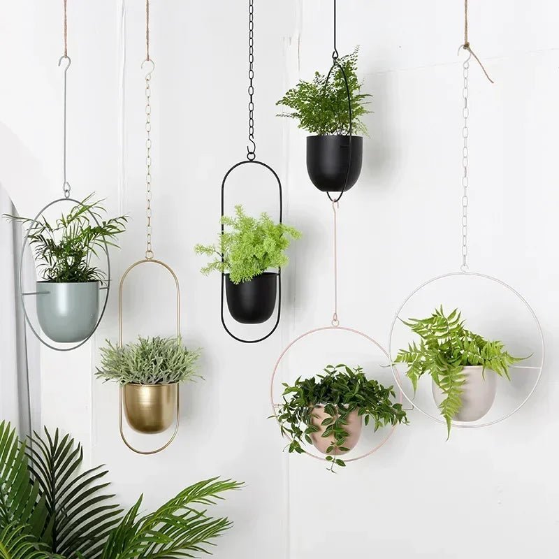 ChainBloom minimalistische wandplantenhanger voor moderne interieurs