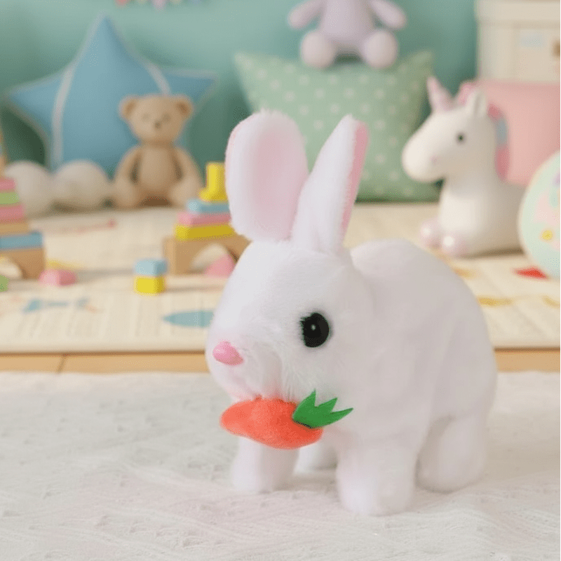 CuddleBloom Brinquedo Realista de Coelho com Movimentos e Sons Realistas para Crianças