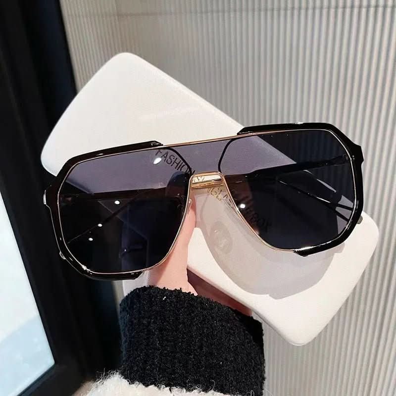 Übergroße quadratische Damen-Sonnenbrille mit UV400-Farbwechselgläsern
