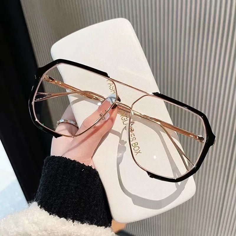 Übergroße quadratische Damen-Sonnenbrille mit UV400-Farbwechselgläsern