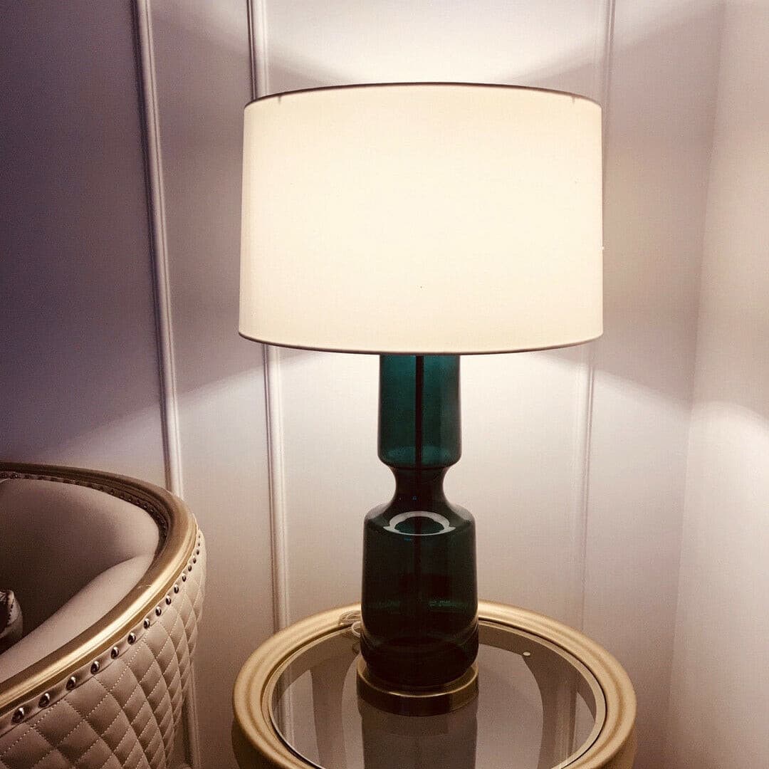 Aurora metall- og glassbordlampe for hjem og kontor med myk stemningsbelysning