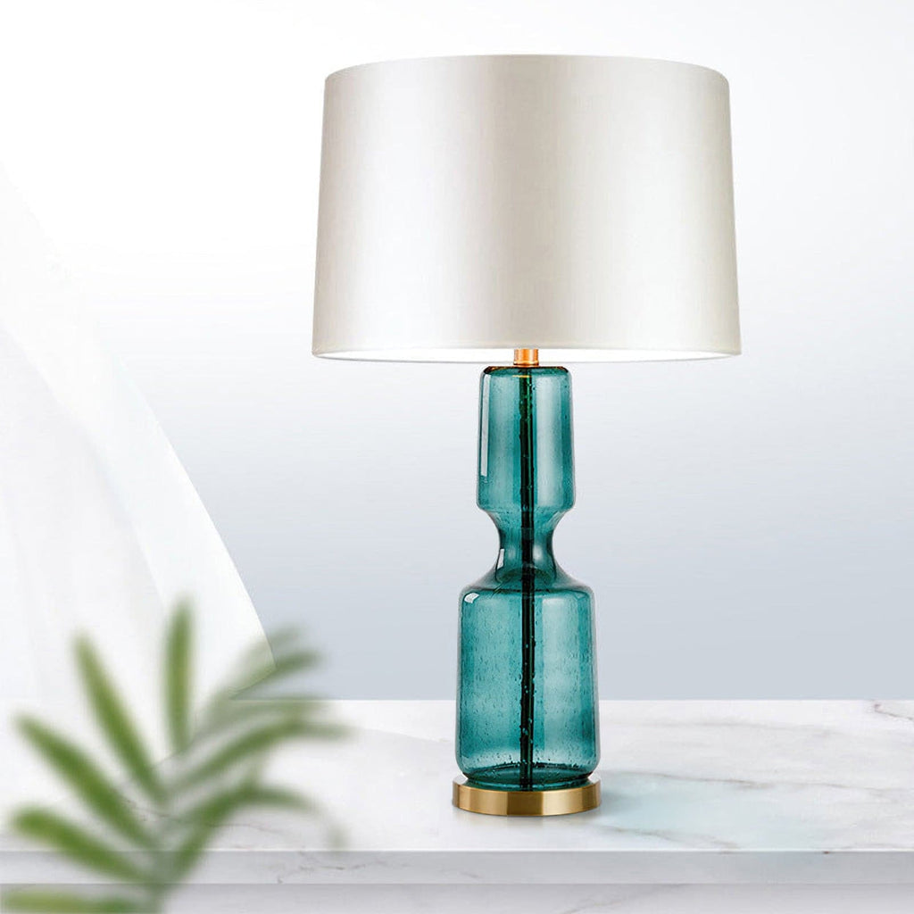 Aurora metall- og glassbordlampe for hjem og kontor med myk stemningsbelysning