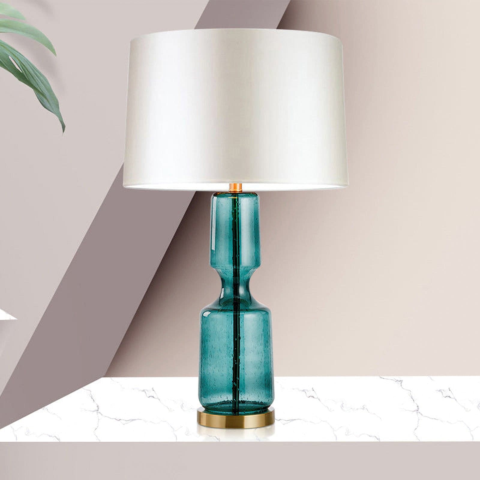Aurora metall- og glassbordlampe for hjem og kontor med myk stemningsbelysning