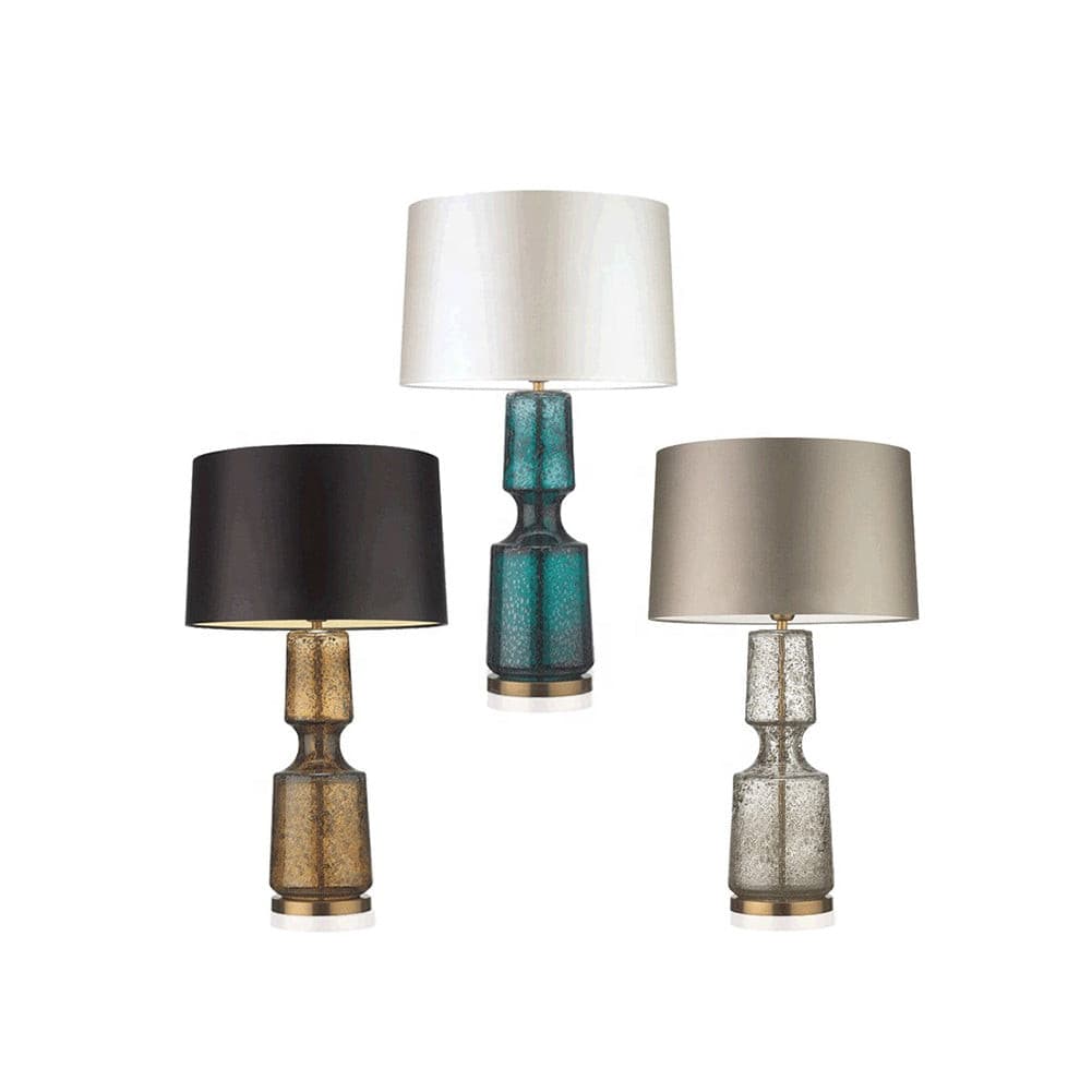 Aurora metall- og glassbordlampe for hjem og kontor med myk stemningsbelysning