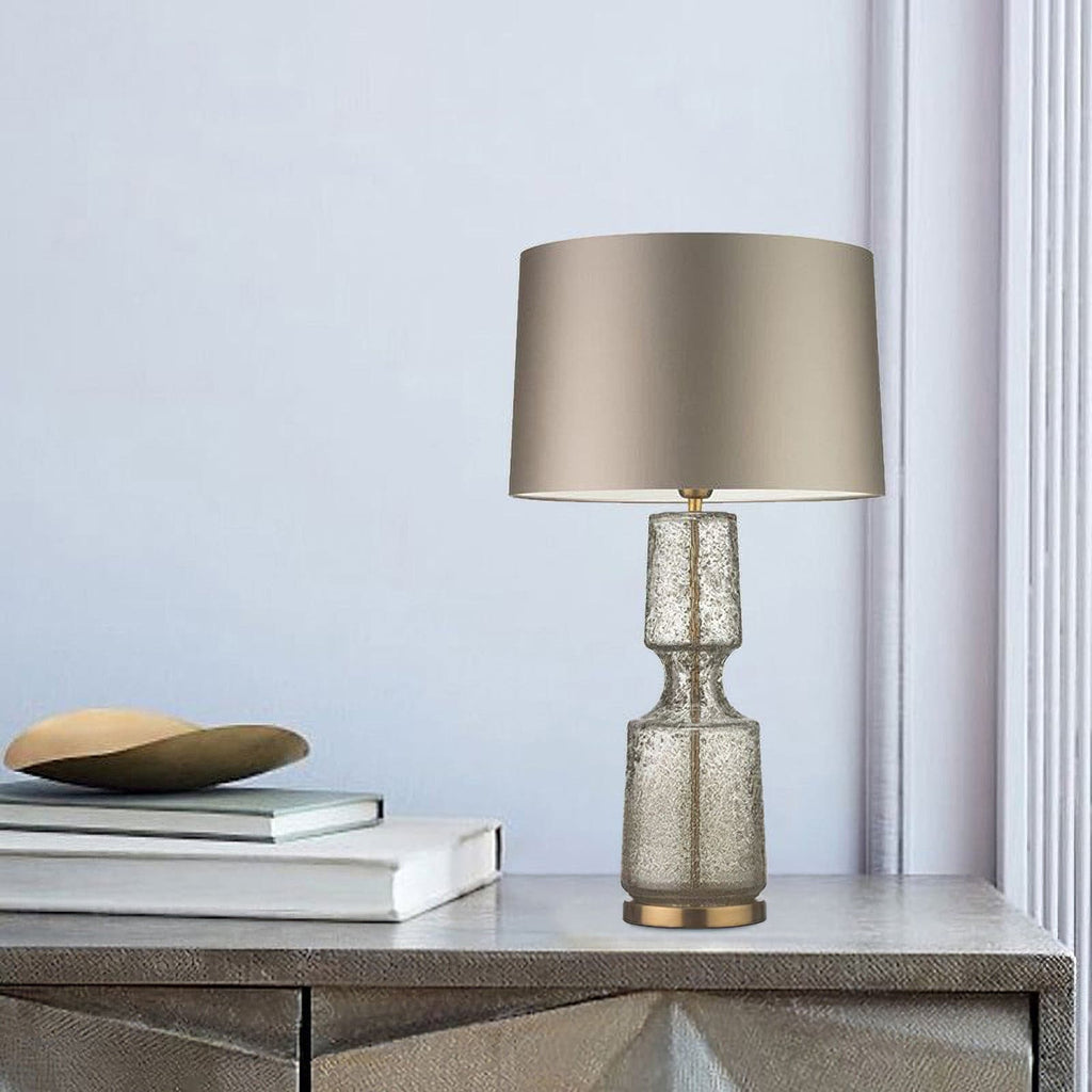 Aurora metall- og glassbordlampe for hjem og kontor med myk stemningsbelysning