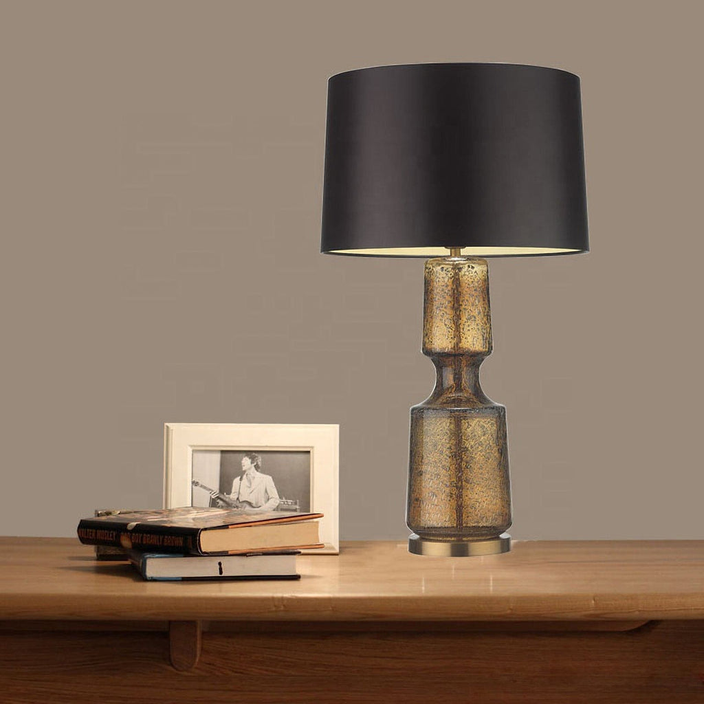 Aurora metall- og glassbordlampe for hjem og kontor med myk stemningsbelysning
