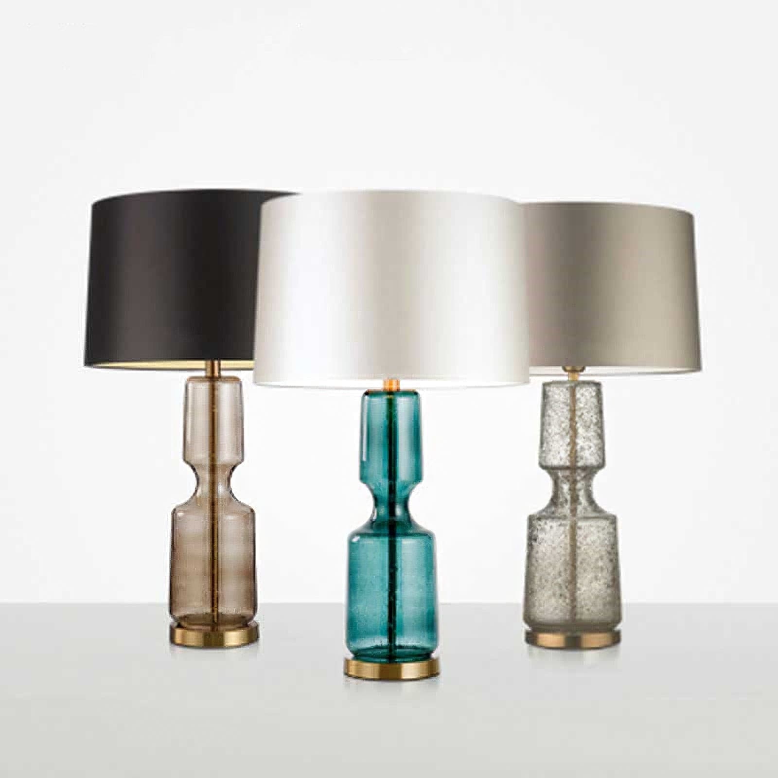 Aurora metall- og glassbordlampe for hjem og kontor med myk stemningsbelysning