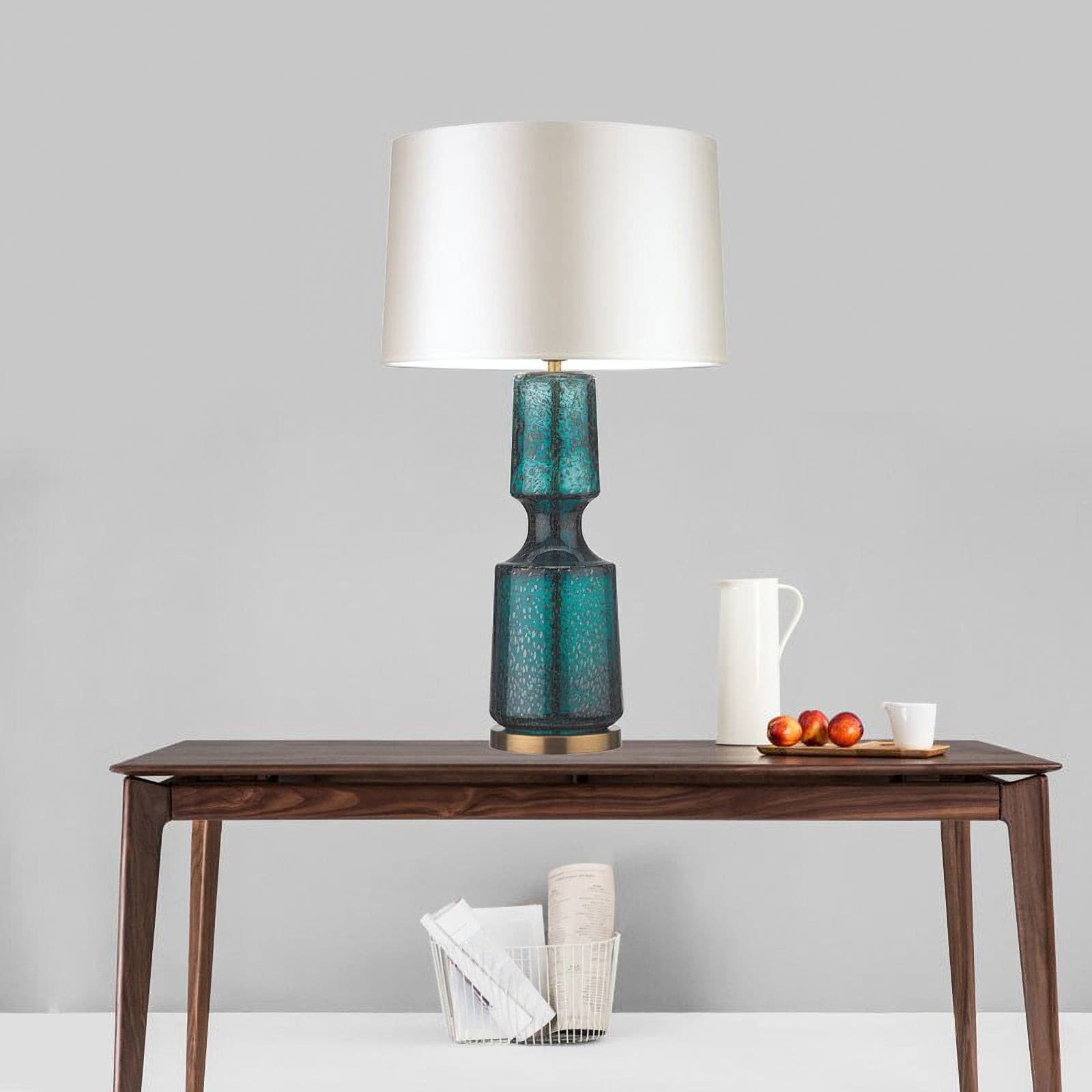 Aurora metall- og glassbordlampe for hjem og kontor med myk stemningsbelysning