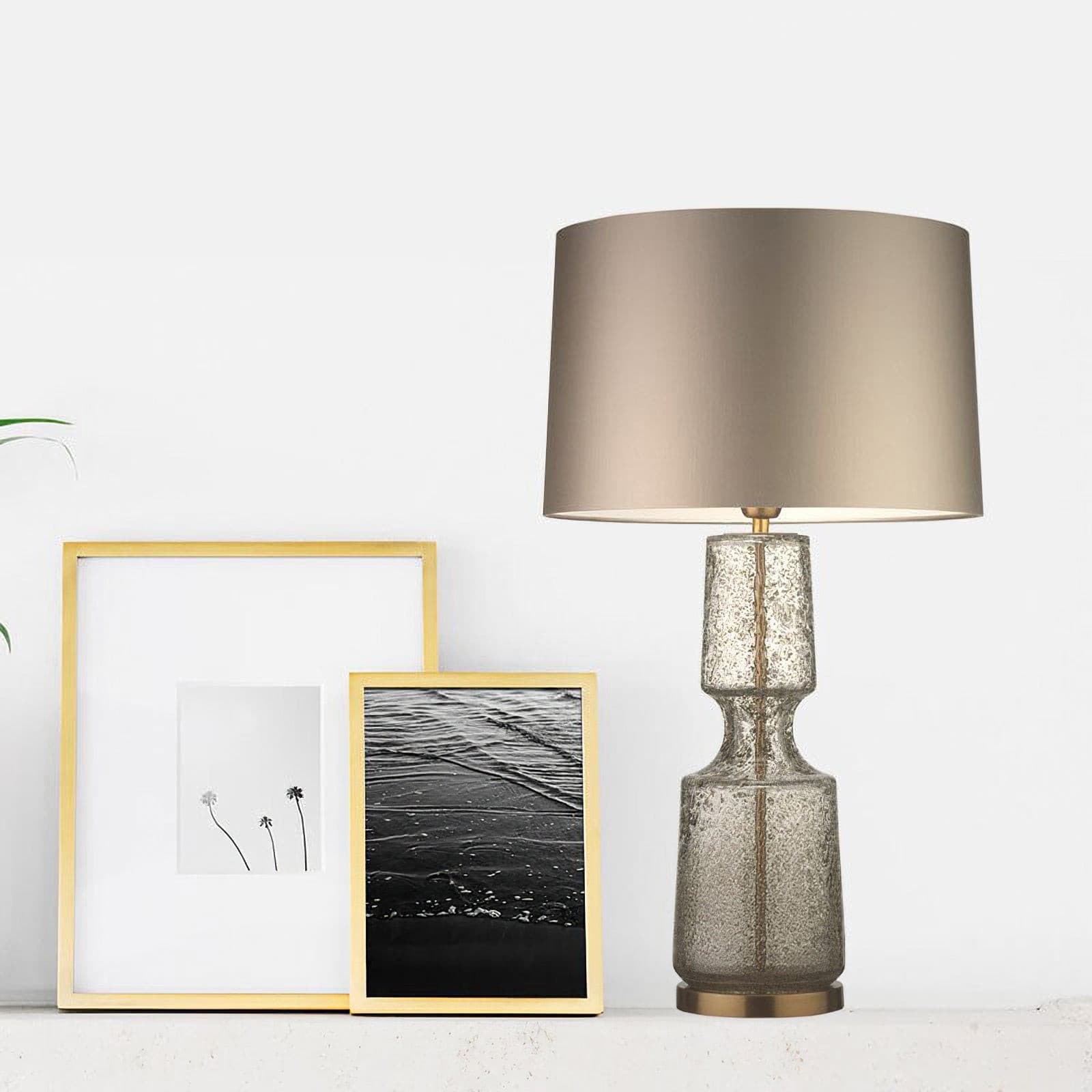 Aurora metall- og glassbordlampe for hjem og kontor med myk stemningsbelysning
