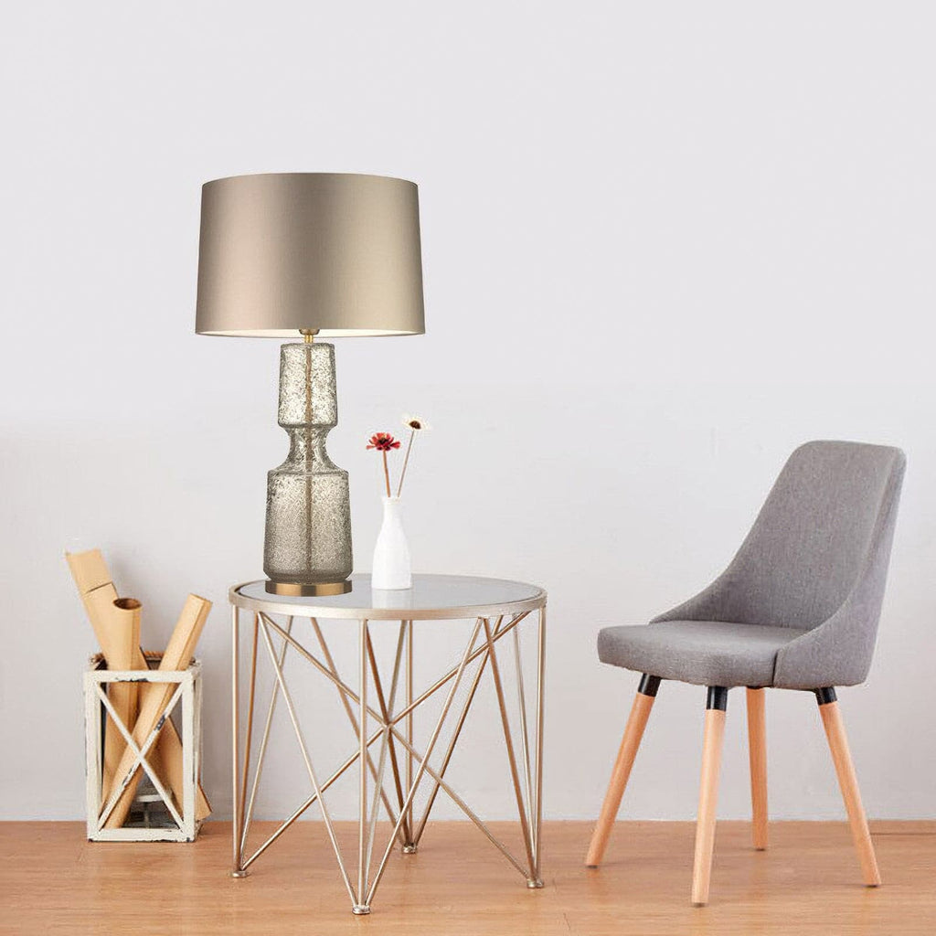 Aurora metall- og glassbordlampe for hjem og kontor med myk stemningsbelysning