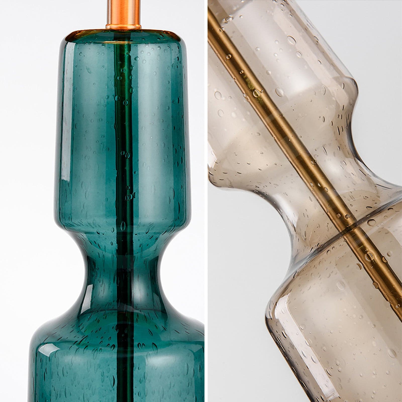 Aurora metall- og glassbordlampe for hjem og kontor med myk stemningsbelysning