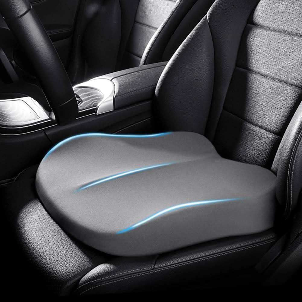 SitSmart Memory Foam Cushion For Ergonomic Car Comfort On Long Drives