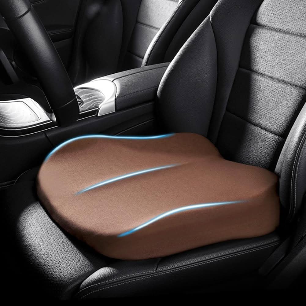 SitSmart Memory Foam Cushion For Ergonomic Car Comfort On Long Drives