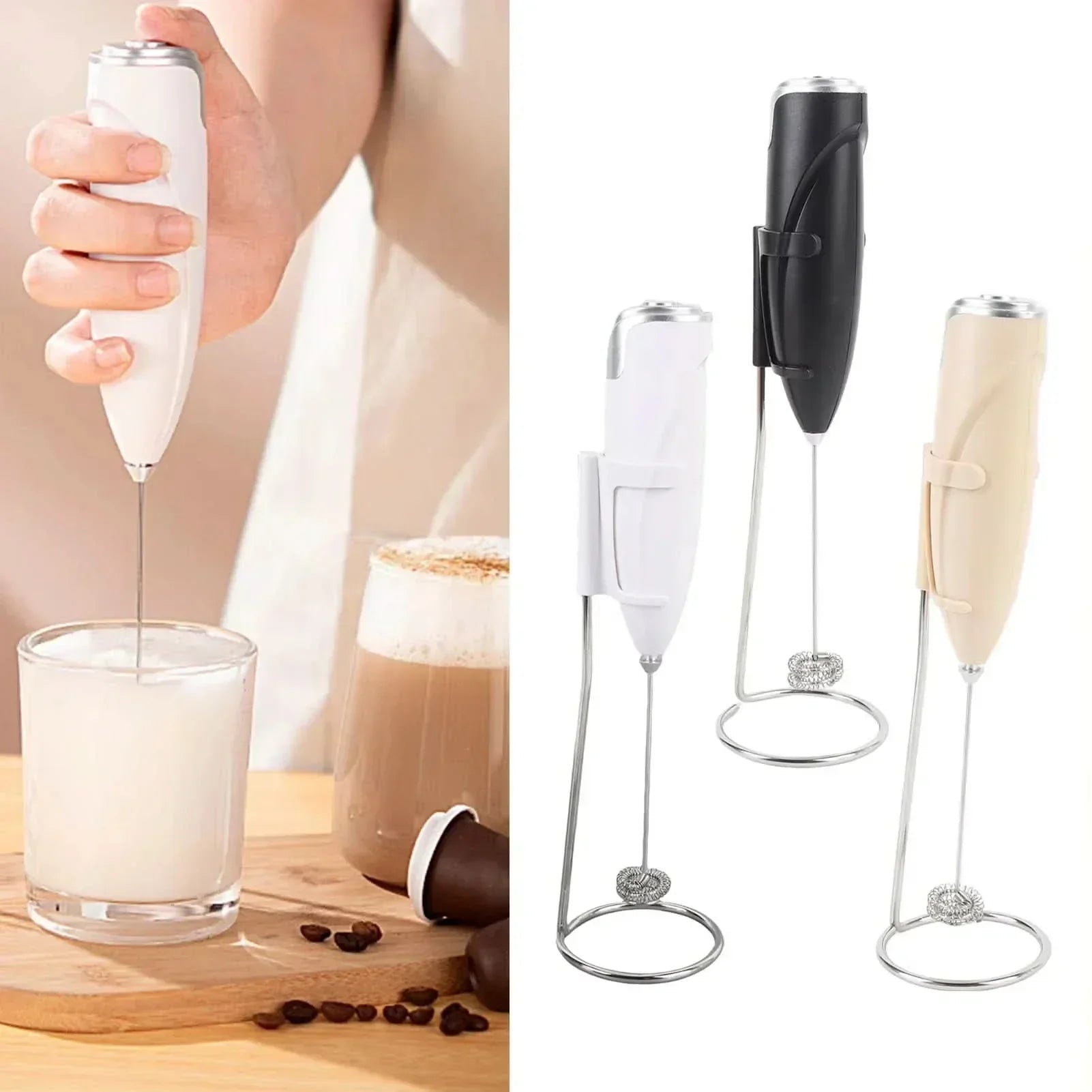 NovaWhisk Elektrischer Milchaufschäumer und Eierquirl für schnellen cremigen Schaum – ideal für Kaffeeliebhaber