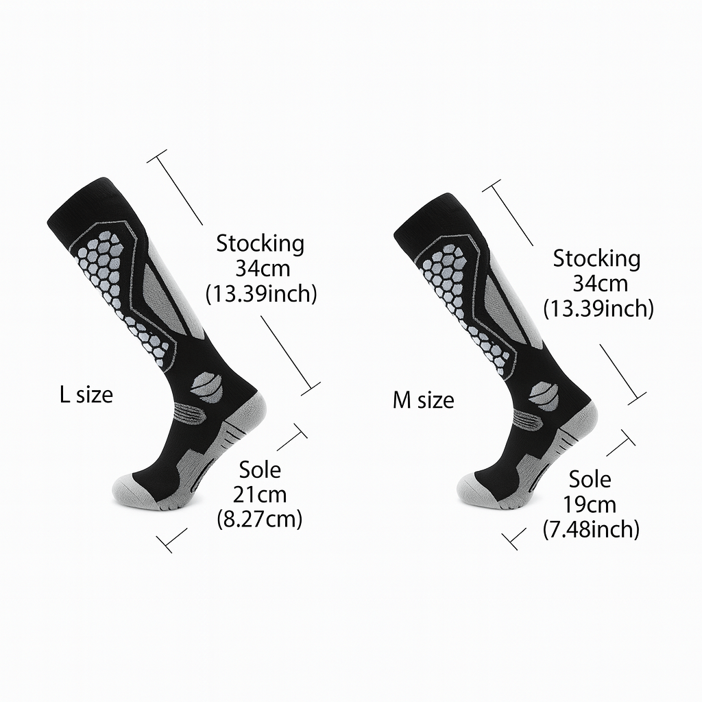 NordGuard Insulated Wool Knee-High Socks For Winter Sports Unisex Comfort