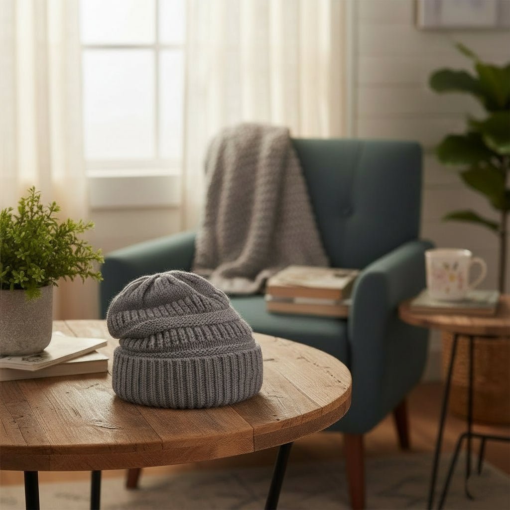 CozyWeave naisten virkattu villainen talvihattu, lämmin ja mukava rentoon ulkoiluun