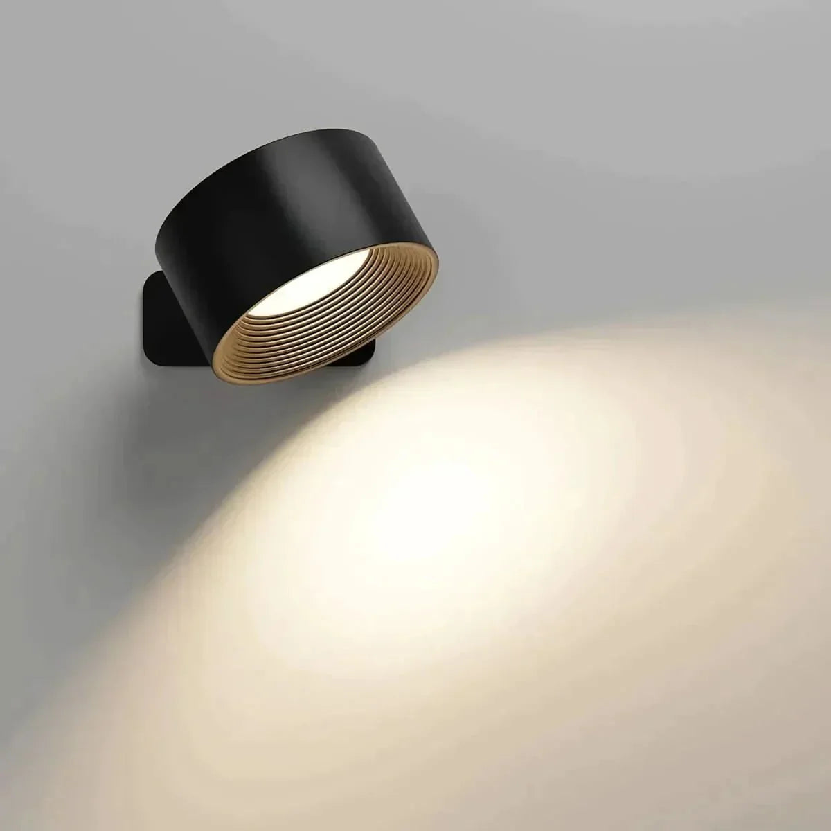 Lámpara de Pared Recargable de 360 Grados con USB Inalámbrico y Tres Modos de Brillo