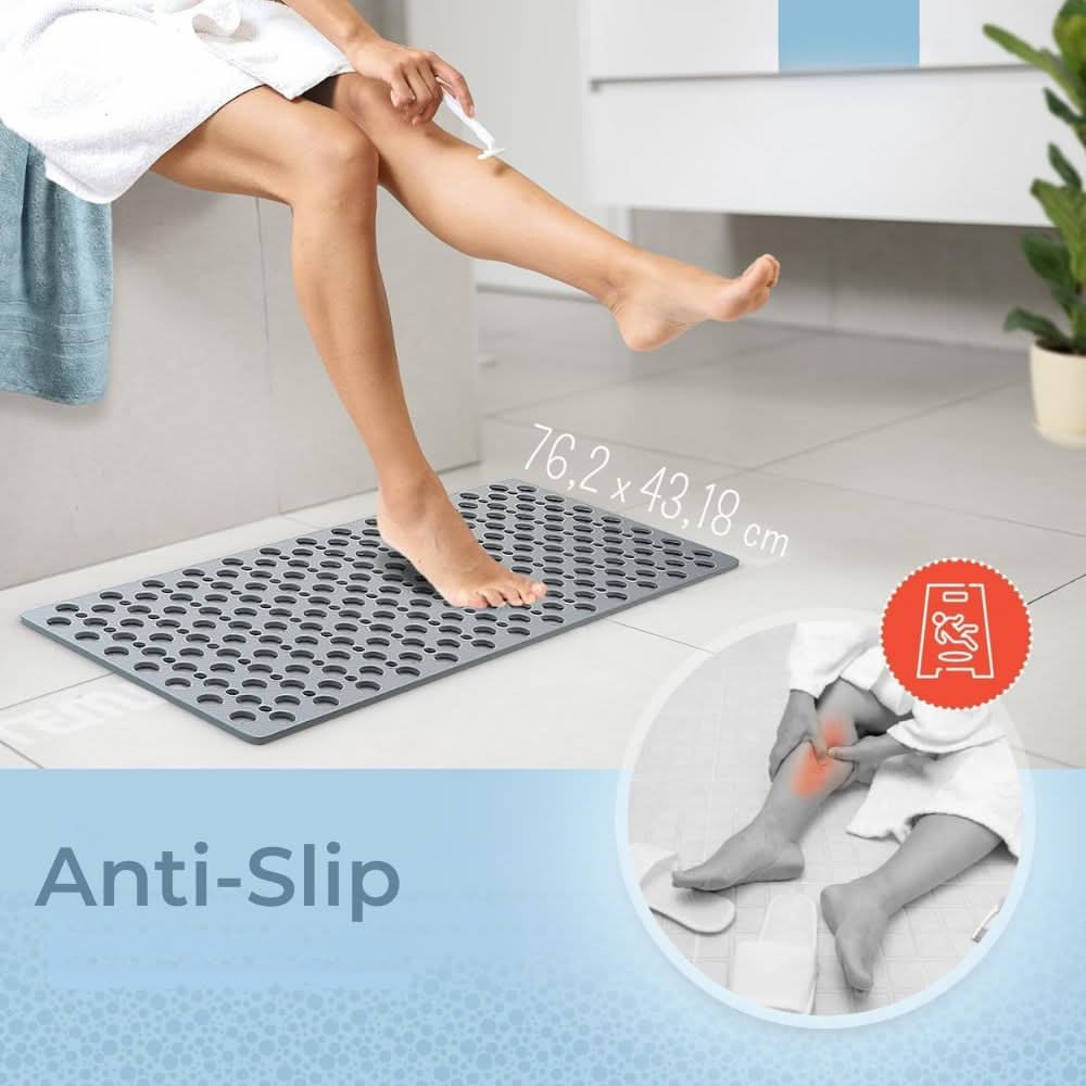 Alfombrilla de ducha Lux con agarre antideslizante para duchas higiénicas y baños seguros
