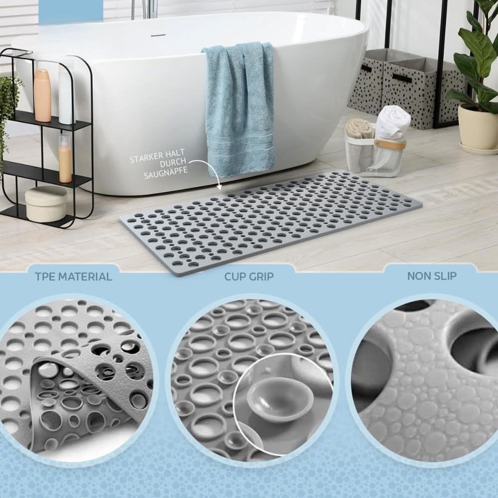 Alfombrilla de ducha Lux con agarre antideslizante para duchas higiénicas y baños seguros