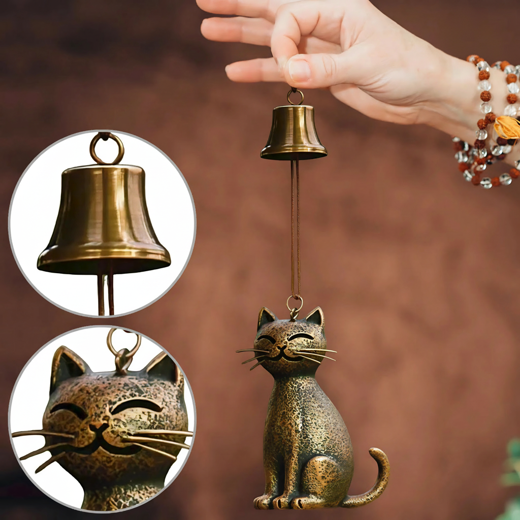 Campanella a vento Copper Paws per gatti per una casa calma e tranquilla