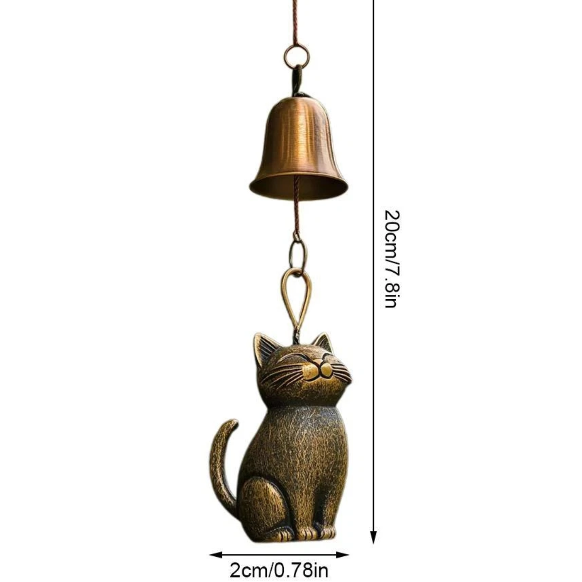 Campanella a vento Copper Paws per gatti per una casa calma e tranquilla