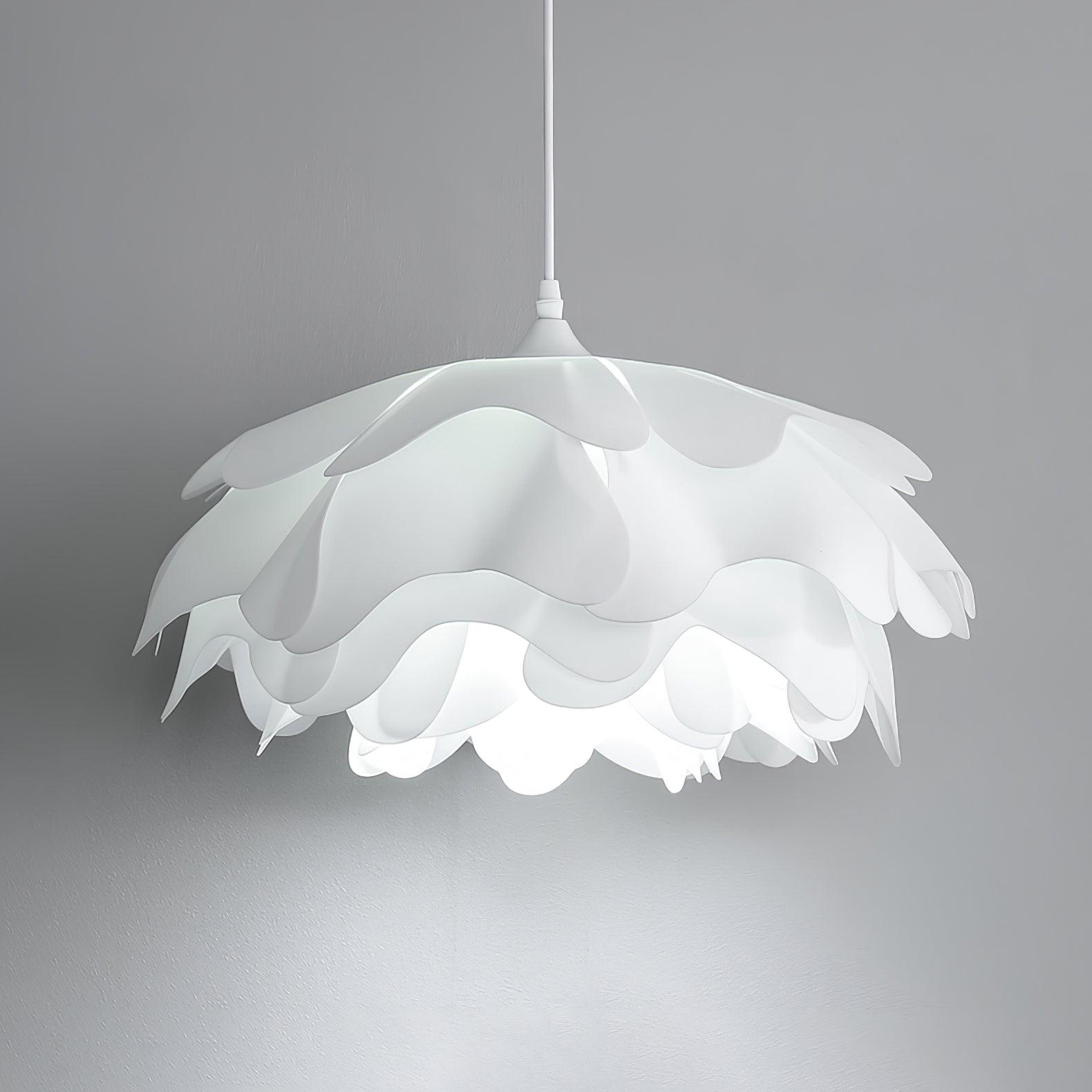 Lustră pendul florală albă FloraNova cu LED pentru decor acasă