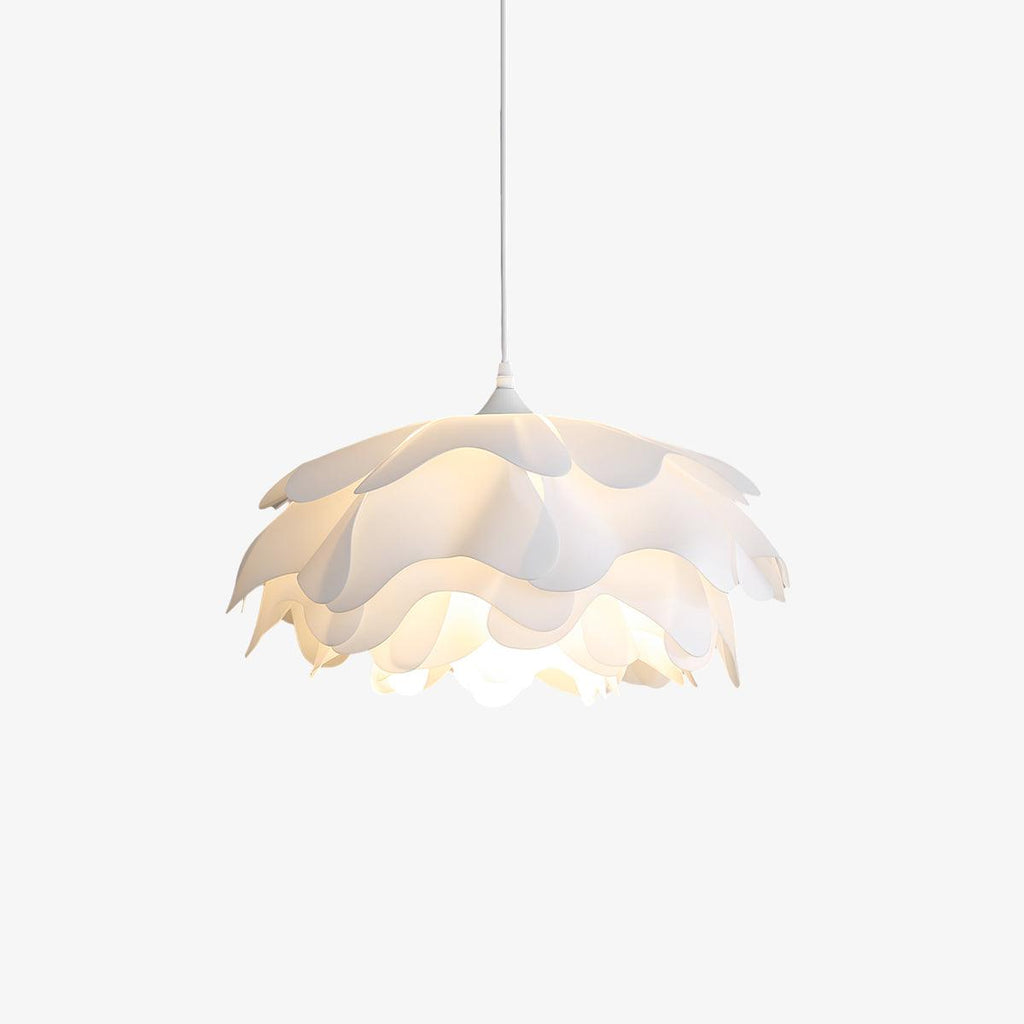 Lustră pendul florală albă FloraNova cu LED pentru decor acasă