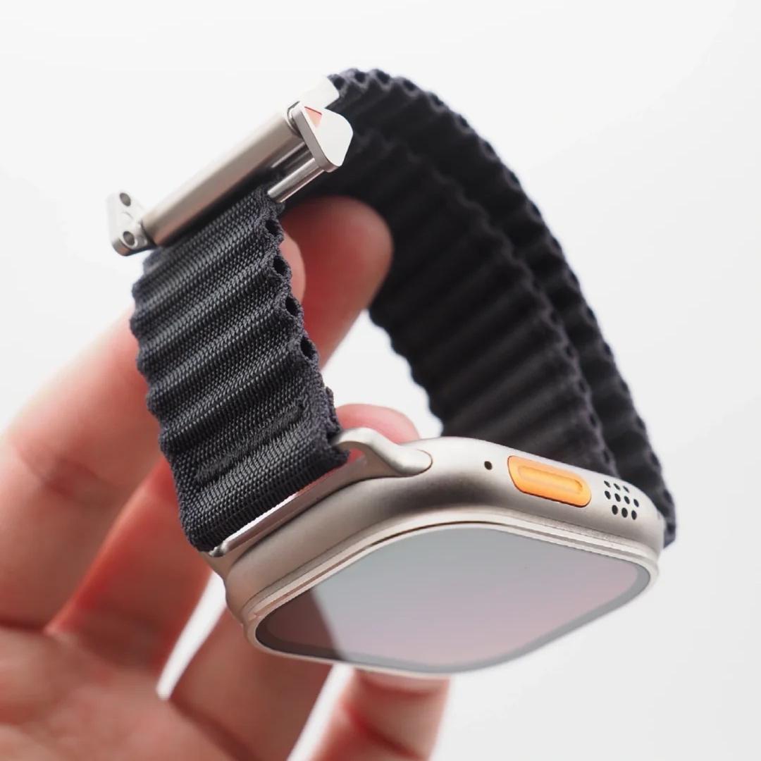 Apple Watch doppellagiges gewebtes Armband für ganztägigen Komfort