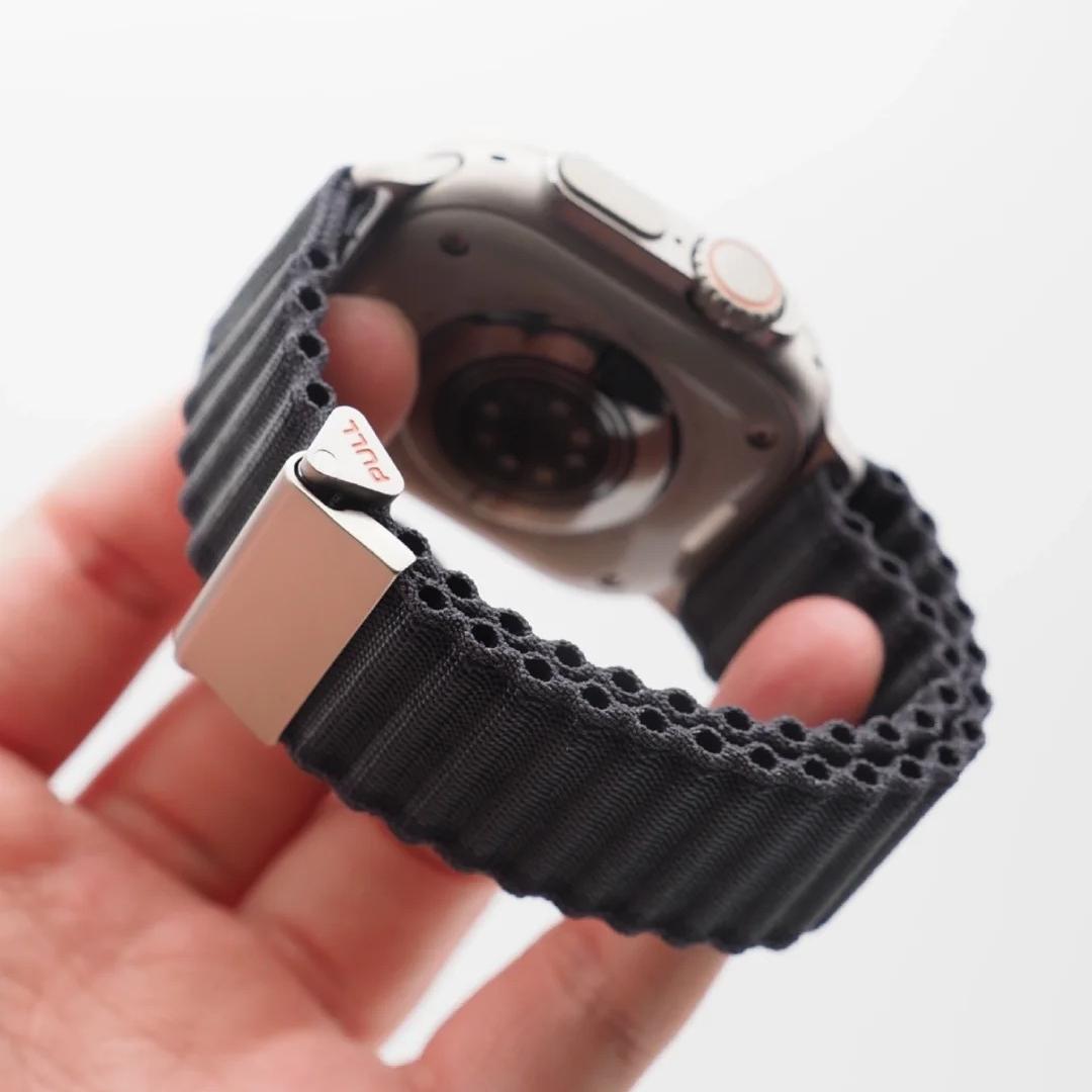 Apple Watch doppellagiges gewebtes Armband für ganztägigen Komfort