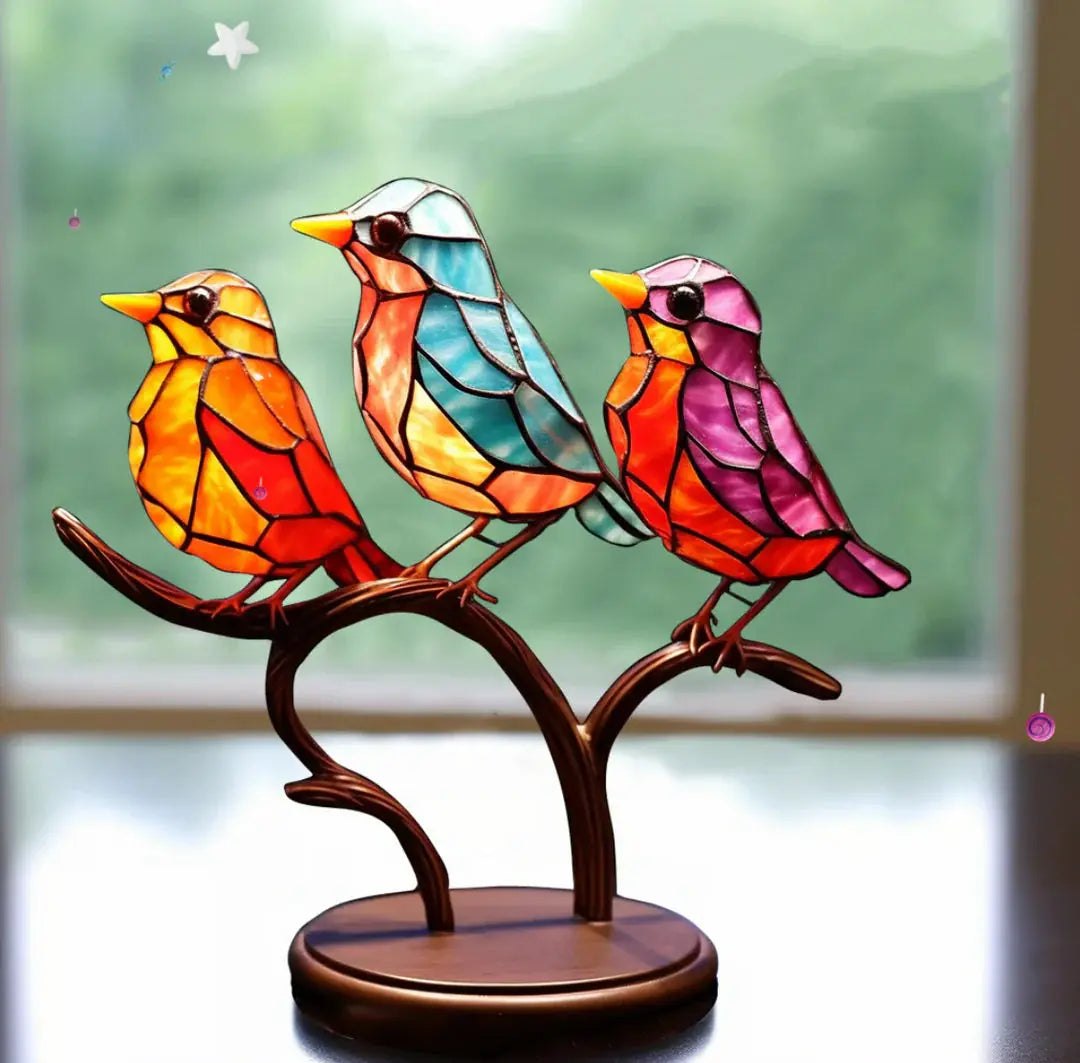 PrismBird Sunlit Window Bird Ornament That Reflects Colorful Light