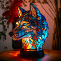 Stained Glass Animal Lamp Ornament For Home Decor And Shelf Display