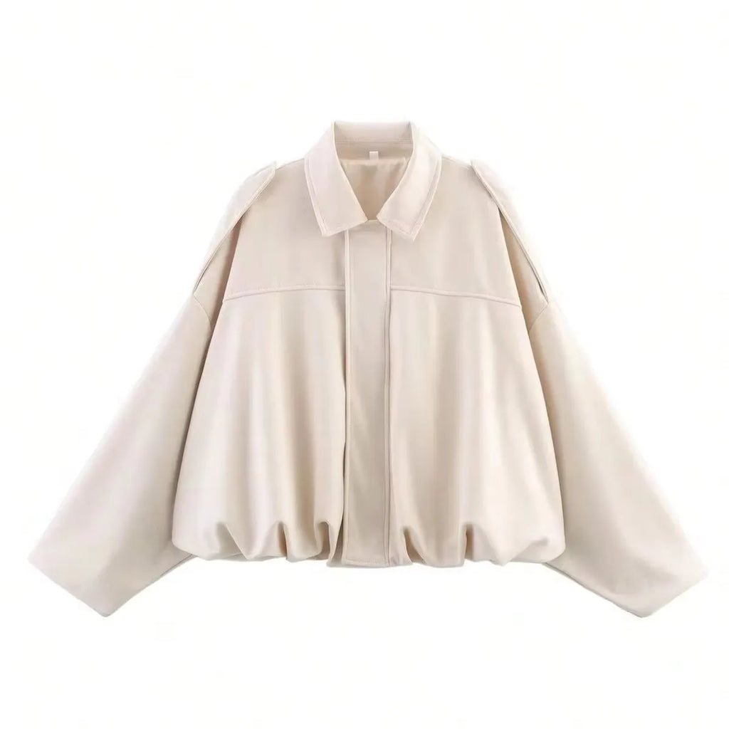 Women’s Brown And Olive Green Suede Bomber Jacket Vintage Oversized | Atiets