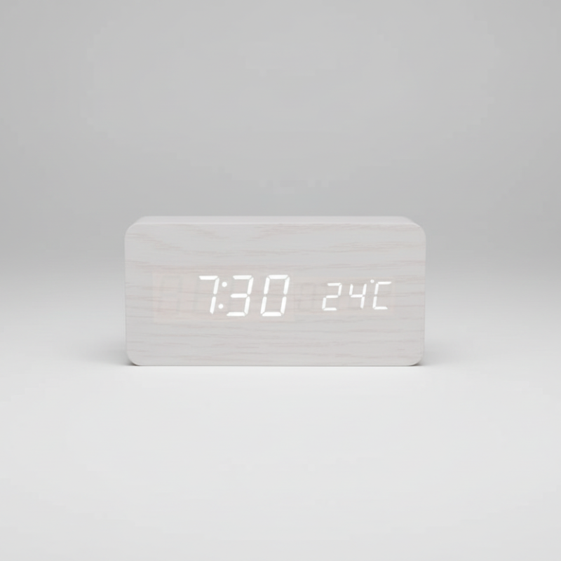 VoxTime Træur med LED-display til moderne hjem