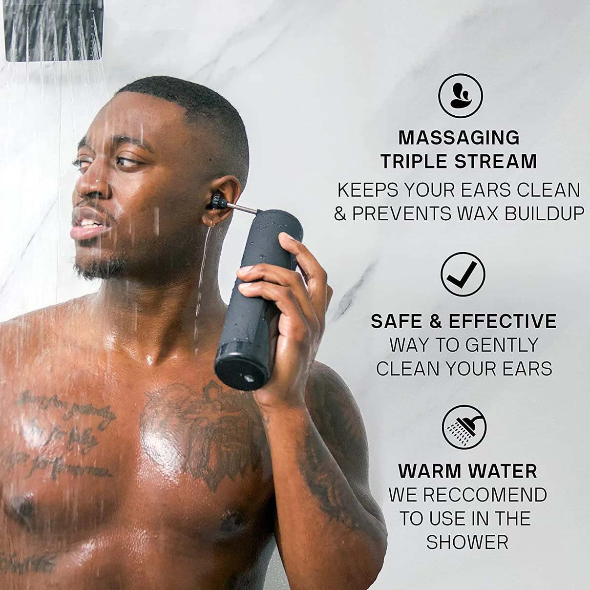 Gentle Triple-Stream Ear Cleaning With PureStream Ear Care System