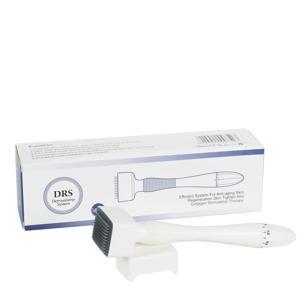 NovaDerm 140-igłowy derma roller z regulowanym pokrętłem do pielęgnacji skóry w domu