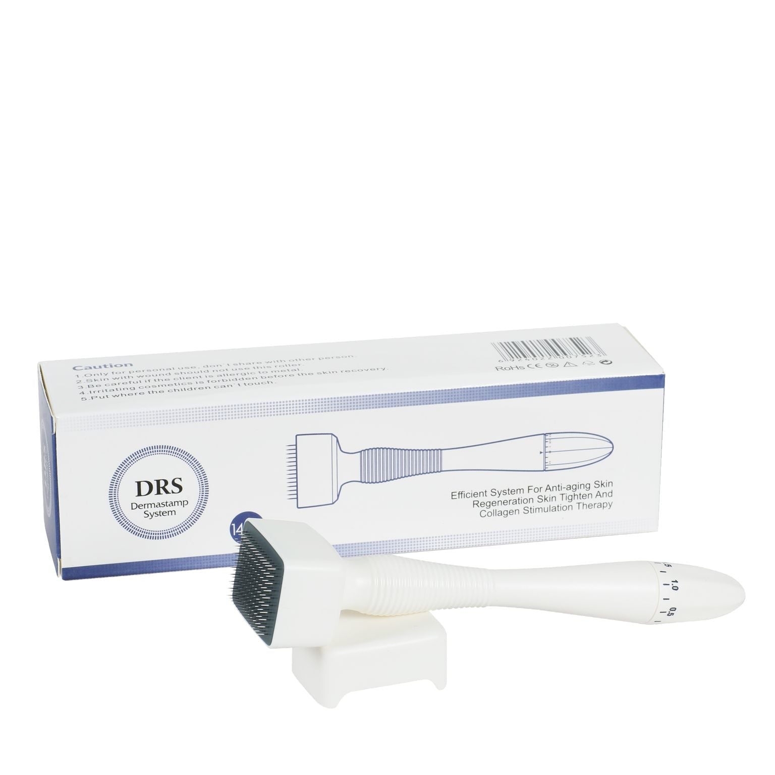 NovaDerm 140-igłowy derma roller z regulowanym pokrętłem do pielęgnacji skóry w domu