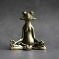 Suporte de Incenso ZenHaven Meditation Frog em Latão para Praticantes de Mindfulness