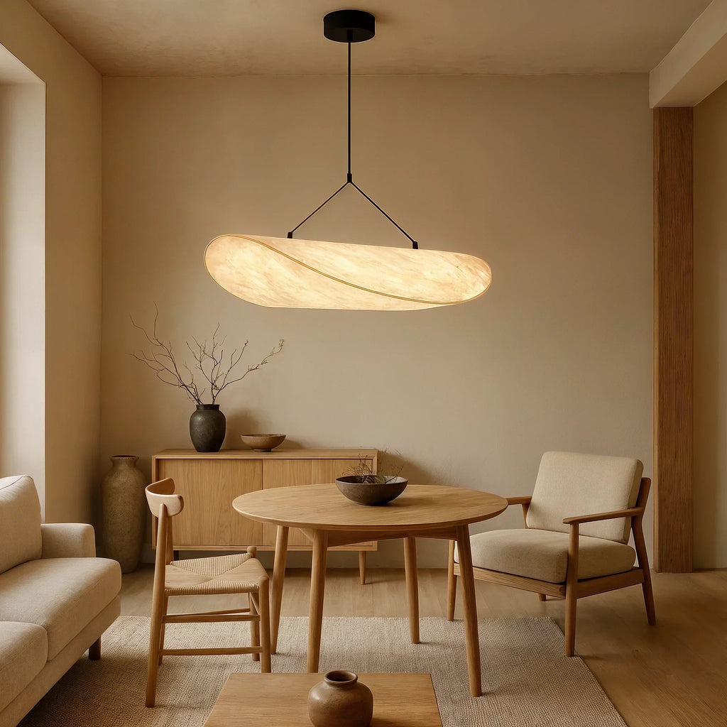 Suspension Lumenara d'inspiration Japandi pour espaces intérieurs