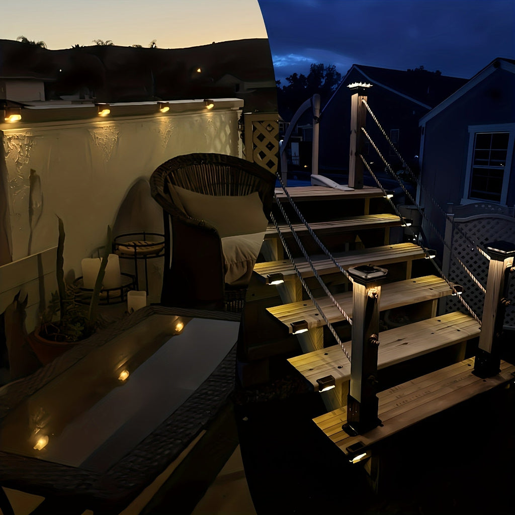 Glimvista 8 stuks zonne-hek- en padverlichting met waterdichte LED's voor tuin
