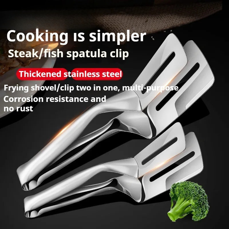 Steakclip tang i rustfrit stål med spatelkontrol