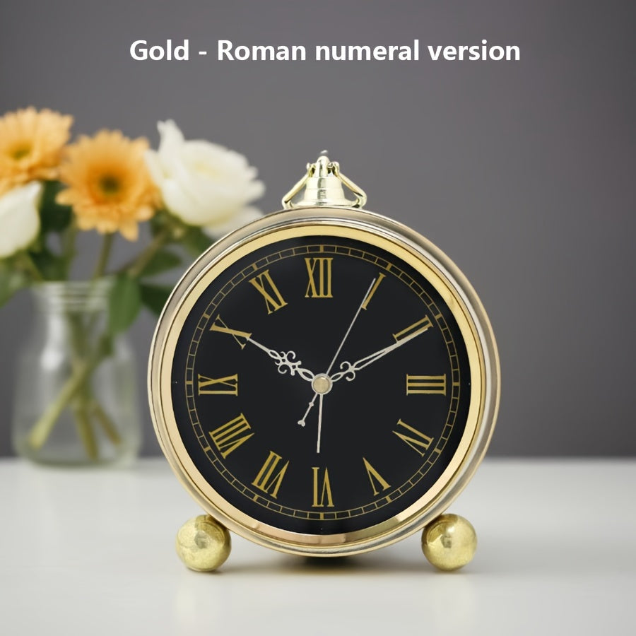 Despertador Europeu VintageTick em Metal com Design Retro