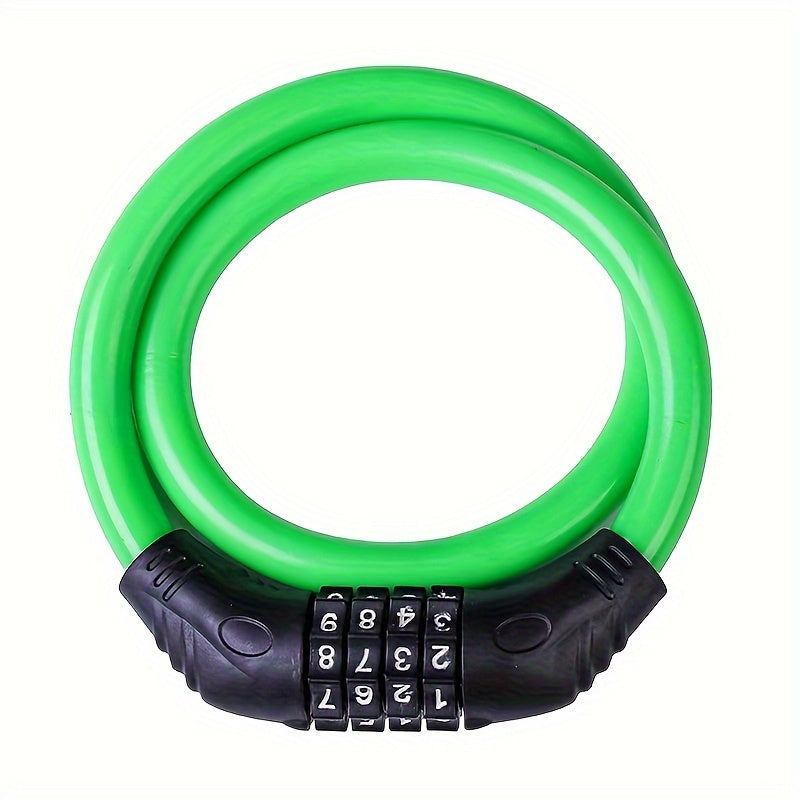 Zamek rowerowy BikeGuard ze stalowym kablem i 4-cyfrowym kodem do rowerów elektrycznych i szosowych