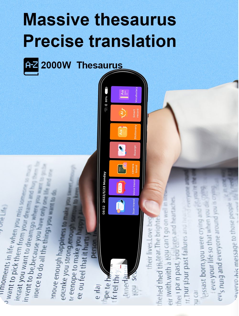 قلم قراءة للترجمة اللغوية Precision 112 للنصوص والكلام الفوري