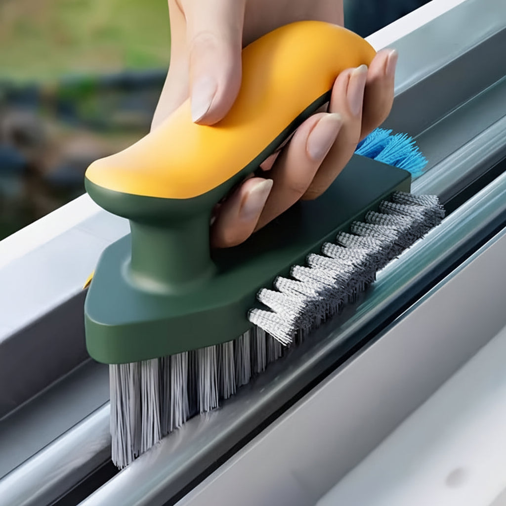 Brosse CleanPro 2-en-1 pour fentes et sols avec plastique durable, design portable
