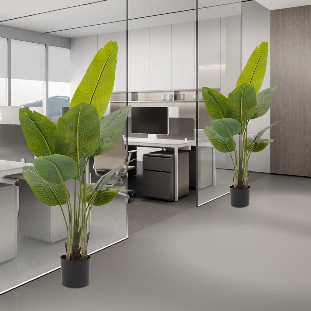Tropicduo Two Realistic Banana Trees for Home Decor