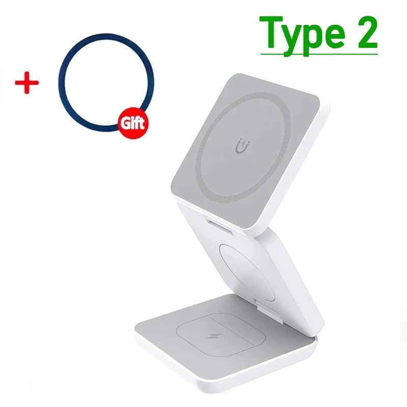 VeloCharge Magnetic Wireless Charger Three-In-One For IPhone AirPods And Apple Watch