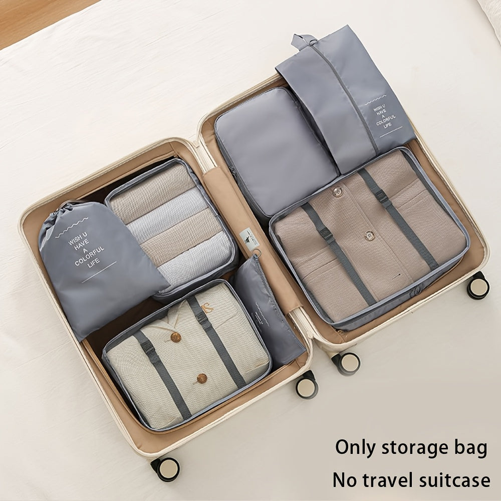 Packverse cestovní třídicí systém: 7dílná sada cestovních úložných vaků z nylonu