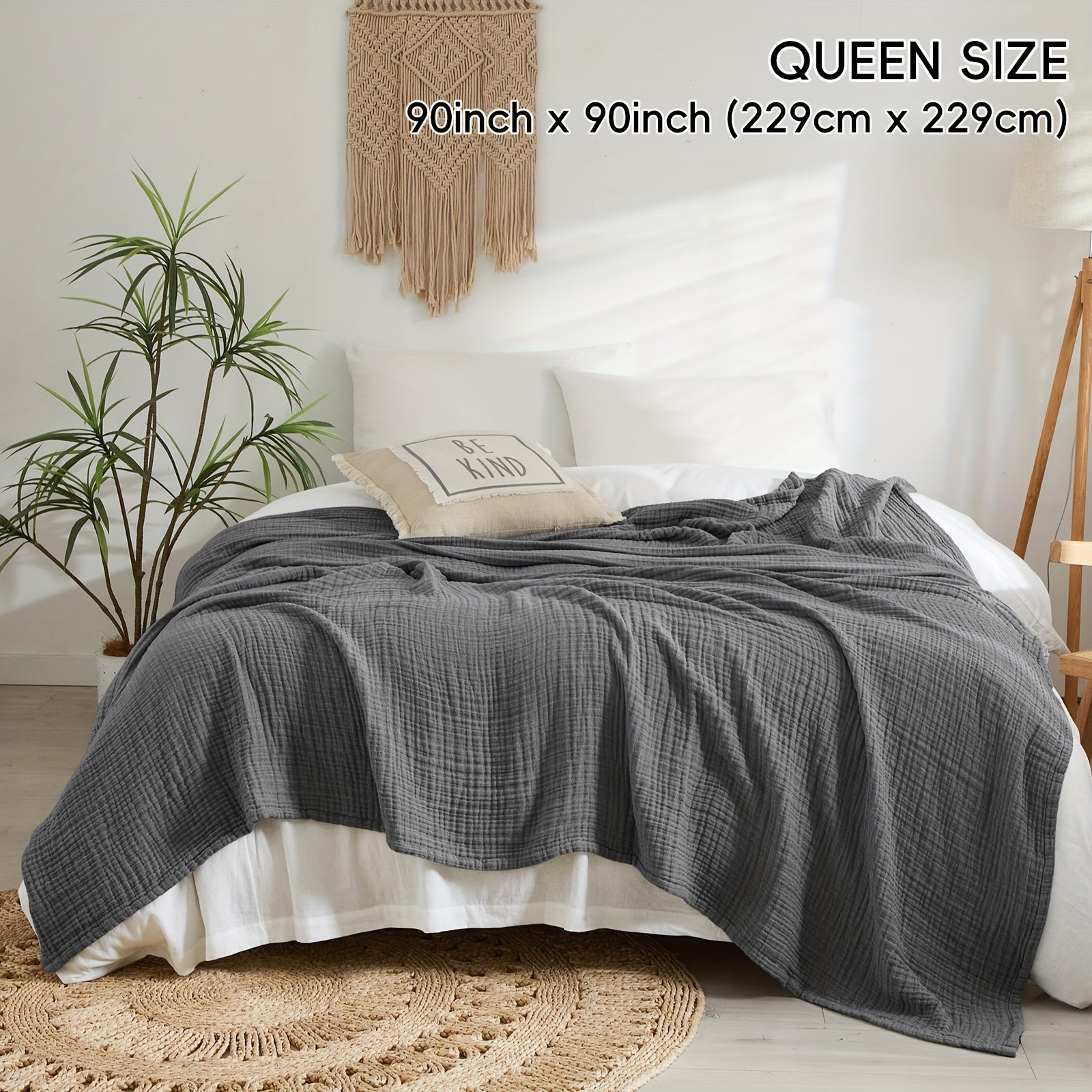 Cloudsoft 4-Layer Cotton Blanket Delivers Year-Round Breathable Comfort